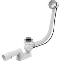 Сифон для ванни AlcaPlast автомат 570 мм, chrome (A55K)
