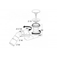Сифон для піддону Radaway click-clack, 578 P