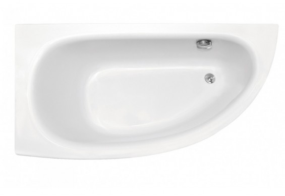 Акрилова ванна Besco Milena Premium 150x70 L, асиметрична + ручки (WAM-150-NLS)