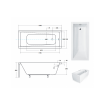 Ванна акрилова Besco Modern 130x70, пряма (WAM-130-MO)