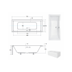Акрилова ванна Besco Quadro 175x80, пряма (WAQ-175-PK)