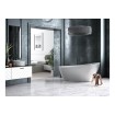 Окремостояча кам'яна ванна Besco Keya Glam 165x70, срібна з сифоном click  clack (WMD-165-KS)