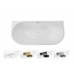Ванна акрилова окремостояча пристінна Besco Vica Slim+ 170x80, біла  + сифон click-clack хром (WAVS-170-S+)