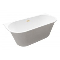 Ванна акрилова окремостояча пристінна під забудову плиткою Besco Vica Slim+ 170x80, біла  + сифон click-clack хром (WAVS-170-S+)