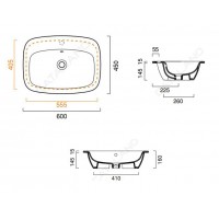 Врізний умивальник Catalano Incasso 60 (160IN00)