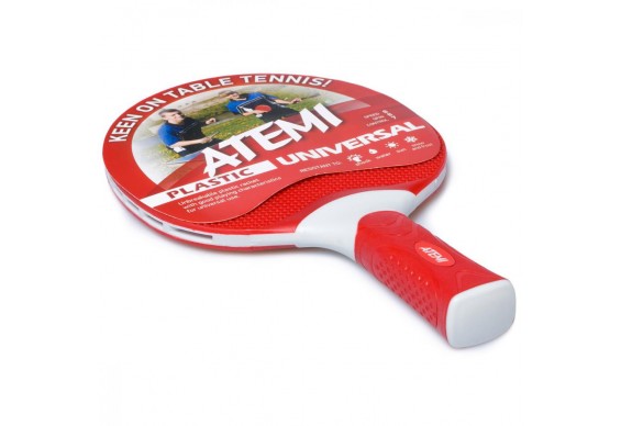 Ракетка для настільного тенісу Atemi Plastic Universal, червона (Atemi Plastic Universal red)
