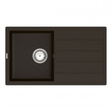 Кухонна мийка Vancor Easy EMP 02.76, 760x440 мм, Chocolate + Сифон Vankor Стандарт