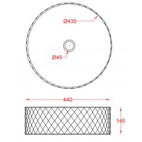 Умивальник на стільницю ArtCeram Rombo, matt white (OSL0090500)