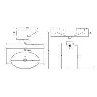 Підвісний умивальник ArtCeram Swing 85, white (SWL0010100)