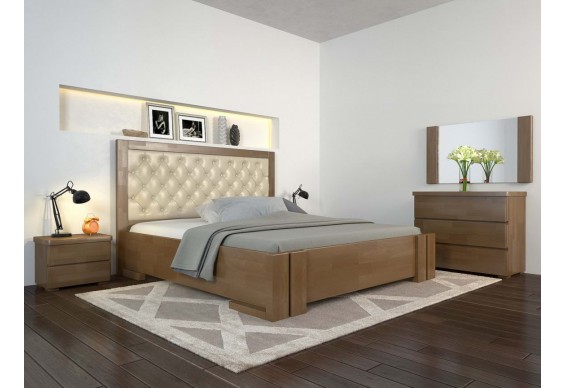 Двоспальне ліжко Арбор Древ Амбер з підйомним механізмом ромб 160х190 сосна (ADR160.2)