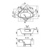 Ванна Vagnerplast Athena 150x150 см (VPBA150ATH3E-01)