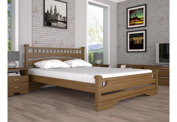 Двоспальне ліжко ТИС Атлант 1 160x200 дуб (TYS381)