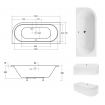 Акрилова ванна Besco Avita Slim 150x75 L, асиметрична (WAV-150-NLS)