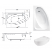 Акрилова ванна Besco Cornea Comfort 150x100 L, асиметрична (WAC-150-NL)
