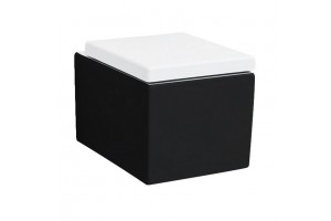Підвісний унітаз ArtCeram Block, black white (BKV0010150)