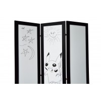 Ширма ДекоДім Економ на 6 секцій 300х170 см, чорно-біла (DK11-08)