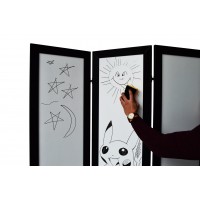 Ширма ДекоДім Економ на 6 секцій 300х170 см, чорно-біла (DK11-08)