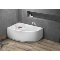 Ванна Polimat Noel асиметрична 140х80, L + ніжки (00852)