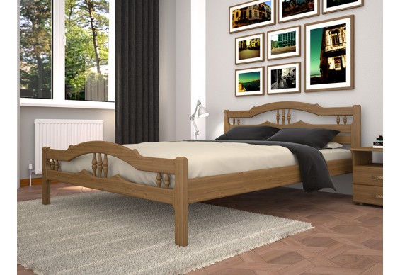 Двоспальне ліжко ТИС Юлія 1 180x200 дуб (TYS432)
