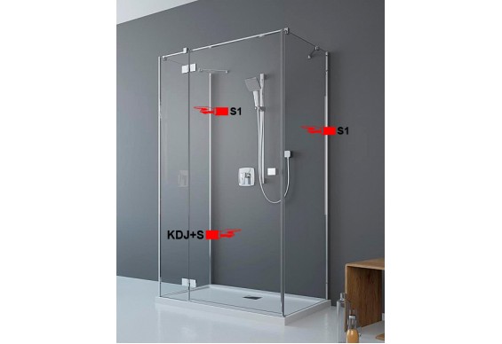 Двері для П-подібної душової кабіни Radaway Essenza New KDJ+S 100 ліві (385022-01-01L)