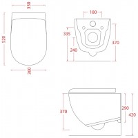 Підвісний унітаз ArtCeram File 2.0 THE.RIMLESS, glossy black (FLV0040300)