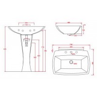 Підвісний умивальник ArtCeram Jazz, black white (JZL0040150)