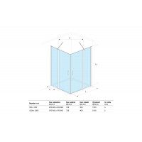 Кабіна душова квадратна EXCELLENT Seria Mazo 900x900 (KAEX.3023.1010.9090.LP)