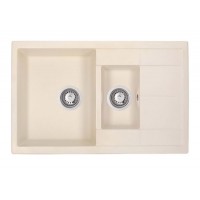 Кухонна мийка Granado Leon 765x490 мм, ivory + Сифон (1004)