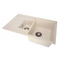 Кухонна мийка Granado Leon 765x490 мм, ivory + Сифон (1004)