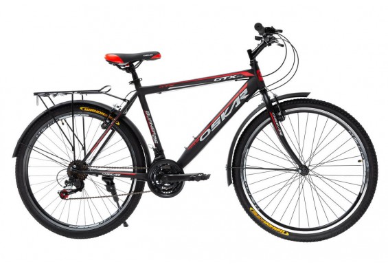 Велосипед Oskar 26" GTX, чорно-червоний (26-1527-rd)
