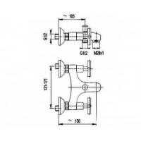 Змішувач для ванни Armatura Symetric (344-010-00)