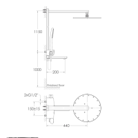 Душова система з термостатом Imprese Smart Click, хром (ZMK101901091)
