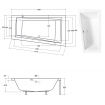 Акрилова ванна Besco Intima 150x85 R, асиметрична (WAIT-150-NP)