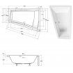 Акрилова ванна Besco Intima Duo 180x125 R, асиметрична (WAID-180-NP)