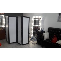 Ширма ДекоДім Економ на 5 секцій 250х200 см, чорно-біла (DK11-19) Ширма ДекоДім Економ на 5 секцій 250х200 см, чорно-біла (DK11-19)