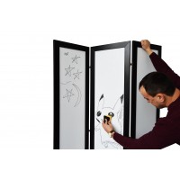 Ширма ДекоДім Економ на 5 секцій 250х200 см, чорно-біла (DK11-19)