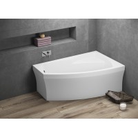 Ванна Polimat Frida асиметрична 160х105, R + ніжки (00978)