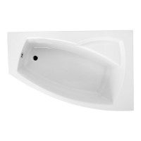 Ванна Polimat Frida асиметрична 160х105, R + ніжки (00978)