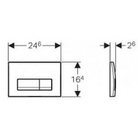 Кнопка для змиву Geberit Delta 51, білий alpine (115.105.11.1)