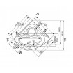 Ванна Vagnerplast Paria 140x140 см (VPBA151PAI3X-01)