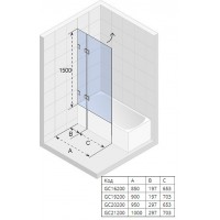 Шторка для ванни Riho SCANDIC M109V, 900x1500 мм, ліва (GX0605201) Шторка для ванни Riho SCANDIC M109V, 900x1500 мм, ліва (GX0605201)