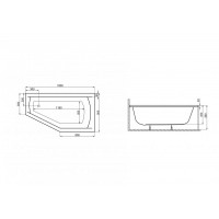 Ванна акрилова Polimat Selena 160х90, R + ніжки (00951)