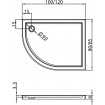 Душовий піддон NEW TRENDY MAXIMA ULTRA L 100x80x5,5 см (B-0334)