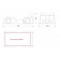 Дитяче ліжко-машина DecoDim 24LM Ferrari W 80x160 (24LMFerW)