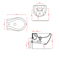 Підвісне біде ArtСeram Blend, black lettering (BLB0010103)
