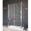 Двері для душової кабіни Radaway Eos II DWD+2S 80, прозоре (3799400-01)