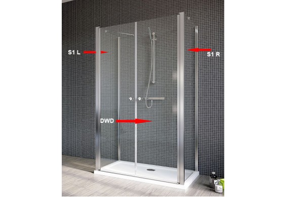 Двері для душової кабіни Radaway Eos II DWD+2S 80, прозоре (3799400-01)