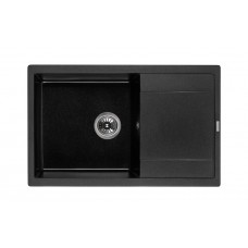 Кухонна мийка Granado Alicante 780x495 мм, black shine + Сифон (2401) Кухонна мийка Granado Alicante 780x495 мм, black shine + Сифон (2401)
