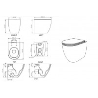 Унітаз підлоговий GSG LIKE 52,5 см Smart Clean matt Cloud (LKWC01019)