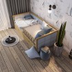 Дитяче ліжко WoodSoft Nevis з ящиками 90x190, ясень (NevisJ90190JAS)